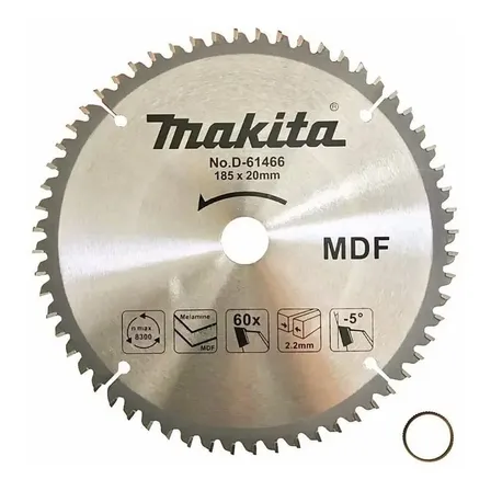 Disco Hoja Sierra Makita Mdf Melamina 185 Mm 20 Mm 60d