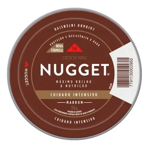 Graxa Nugget Marrom em Pasta 36g para Sapatos