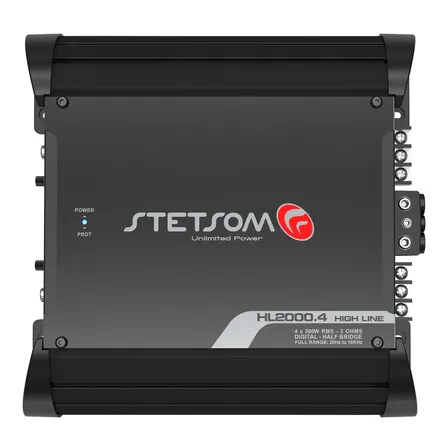Módulo Amplificador Stetsom Hl 2000.4 De 4 Canais Com 2000w Rms Preto