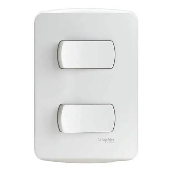 Cj 2 Interruptores Simples Miluz 10a 250v Schneider Cor Branco