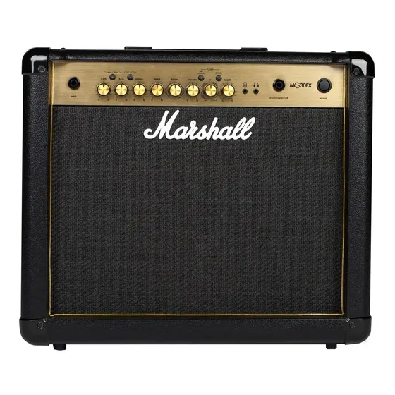 Amplificador De Guitarra Marshall Mg30gfx-e 30w Gold Preto/ouro