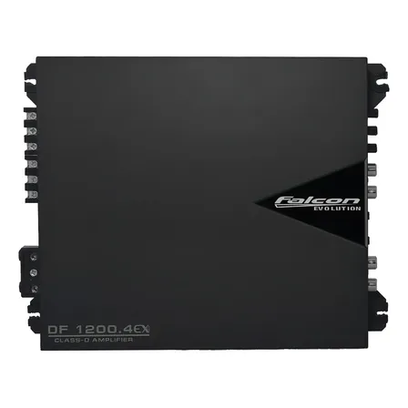 Módulo Amplificador Automotivo Falcon 1200w 4 Canais Evolution Preto