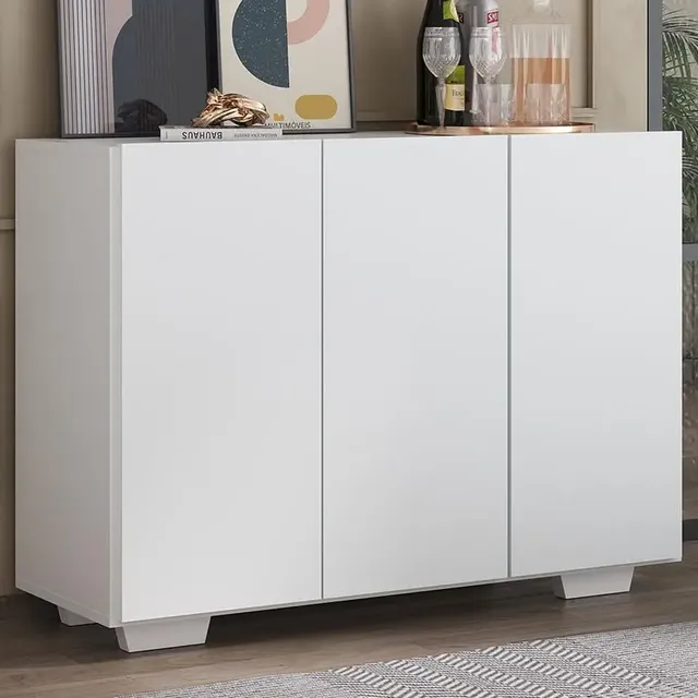 Aparador Buffet 3 Portas Veneza Multimóveis V1010 Cor Branco