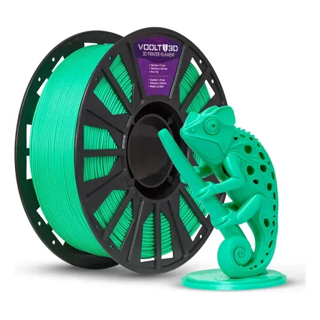 Filamento Voolt 3d Pla Verde Efeito Fosco Velvet Premium 1kg Verde Velvet
