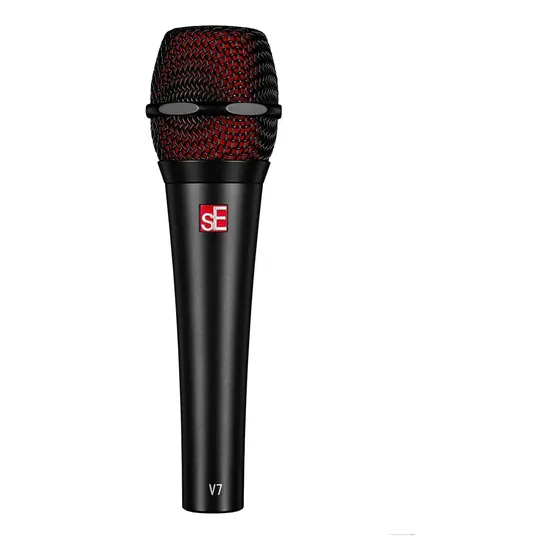 Microfone Se Electronics V7 Black Dinâmico Vocal Preto