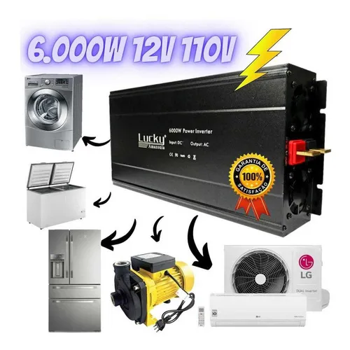 Inversor Solar Lucky Amazonia 6000W 12V Onda Senoidal Modificada