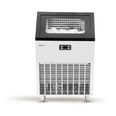 Máquina De Gelo Polar Profissional - Icer Maker - 90kg Dia Cor Prata