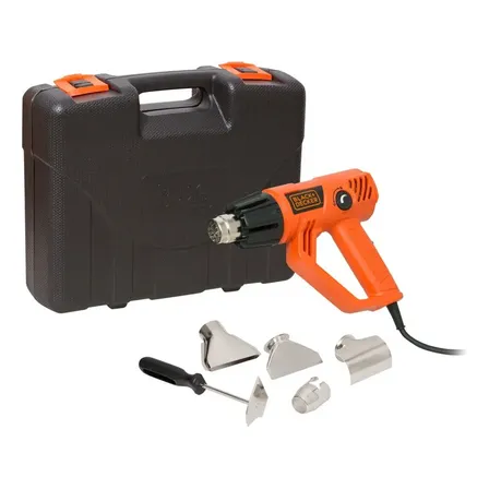 Soprador Térmico Black Decker Hg2000k 1800w 5 Peças E Maleta Cor Laranja 127v