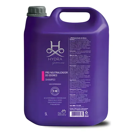 Shampoo Cão/Gato Pet Society Hydra Neutralizador de Odores 5L Fragrância Neutra