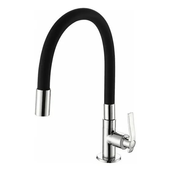 Torneira Flexível Aço inox Metal 1/4 Volta Preto Cromado Agua Fria Cozinha