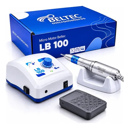 Micro Motor Beltec LB100 Profissional Para Manicure Podologia Unhas Gel 30.000 RPM