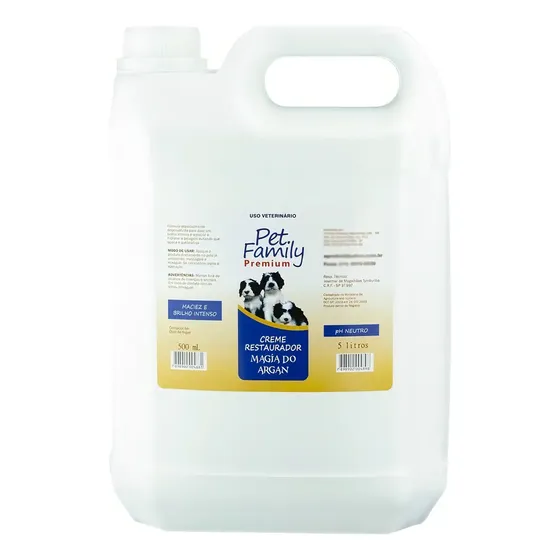 Condicionador Para Cães E Gatos Óleo De Argan Pet Family 5 L