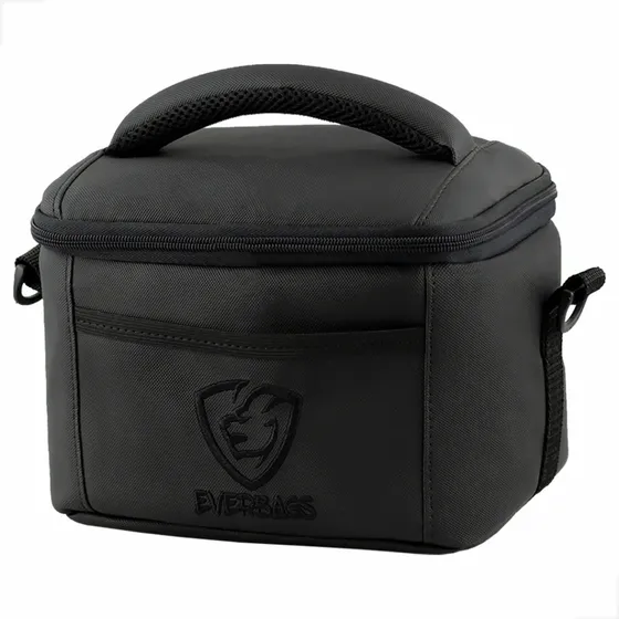 Lancheira térmica Everbags Fit-lancheira 7L em tecido emborrachado Preto