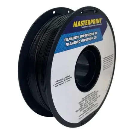 Filamento De Impressão 3d PLA 1,75mm 1kg Masterprint PRETO