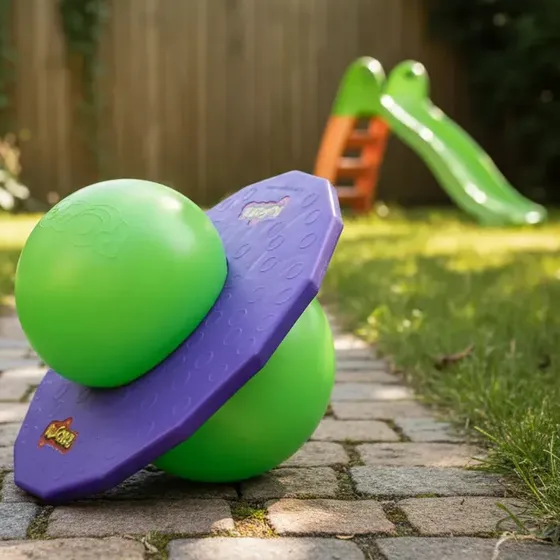 Pogobol Estrela Roxo e Verde de Plástico para Crianças
