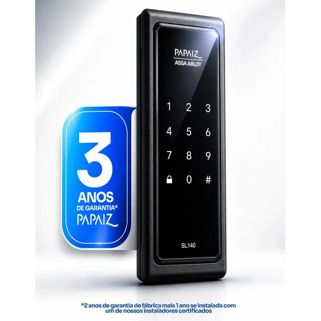Fechadura Digital Eletronica Papaiz Sl140 Sobrepor | Senha Fechamento Automático
