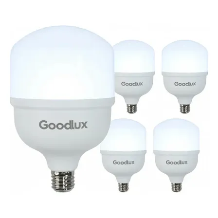 Kit 5 Lampada Led 40w Bulbo 6500k Branco Frio Alta Potência Bivolt 110v 220v Goodlux