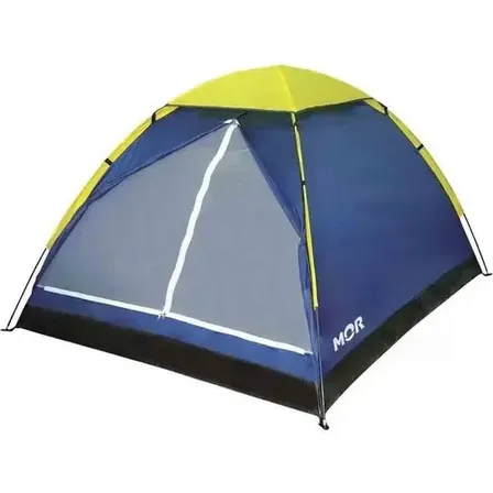 Barraca Camping Praia Acampamento Iglu 3 Pessoas - Mor Cor Azul/amarelo