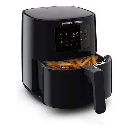 Fritadeira elétrica airfryer Philips Walita essential XL Ri9270 painel digital potência 2000W 6,2 litros preta