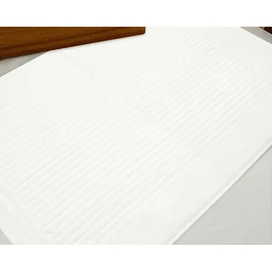 Tapete de Banheiro Buddemeyer Canelado Branco em Algodão 48 cm x 75 cm