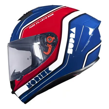 Capacete Norisk Masculino Esportivo Supra Ace Azul Vermelho Cor Azul/vermelho Tamanho Do Capacete 56 Brilhante 53/54