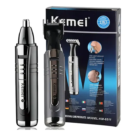 Aparador Multigroomer Kemei KM-6511 Barba Nariz Orelha Bateria