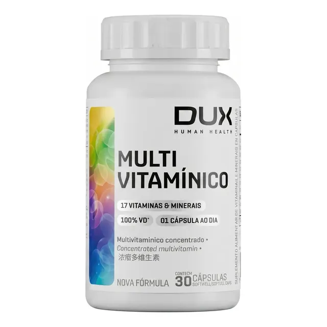 Multivitamínico - Pote 30 Cápsulas Dux Nutrition Natural
