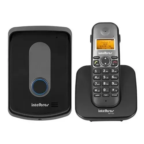 Telefone Sem Fio Intelbras Com Ramal Externo Tis 5010 Preto