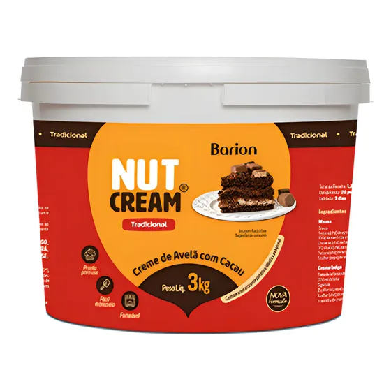 Recheio De Creme De Avelã Barion Nut Cream 3kg Tipo