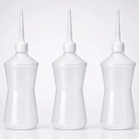 Frasco Almotolia Transparente 500ml Com Graduação Kit Com 3