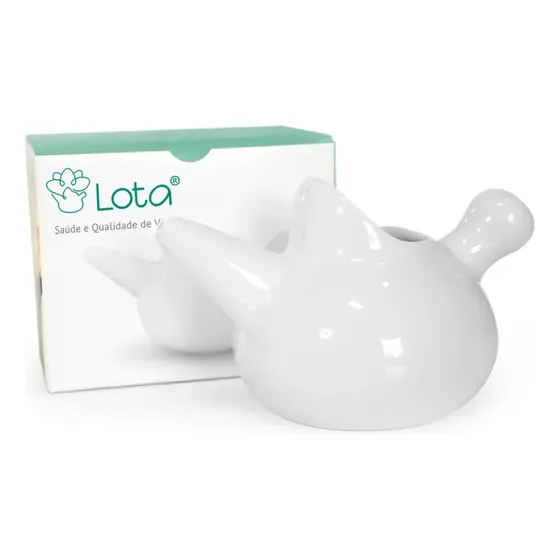 Lota G Lavador Nasal Porcelana Branco 350ml Higienizador