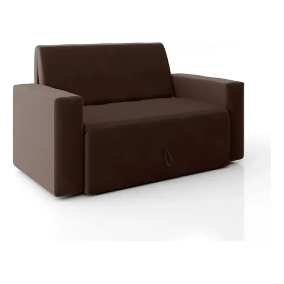 Sofá Cama 2 lugares Pratik 5000 Mamflex Marrom Suede