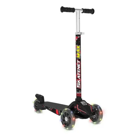 Patinete Skatenet Max Led Black Bandeirante Preto