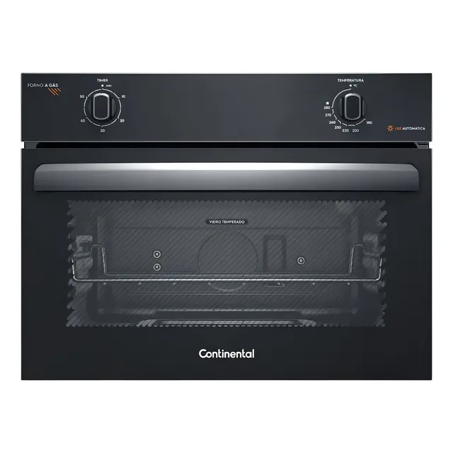 Forno de Embutir a Gás Continental 50L TOPLimpaFácil OC4GM Cor Preto