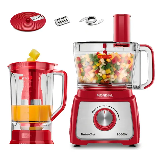 Multiprocessador Turbo Chef 5 em 1 Mondial 1000W MPN-01-R