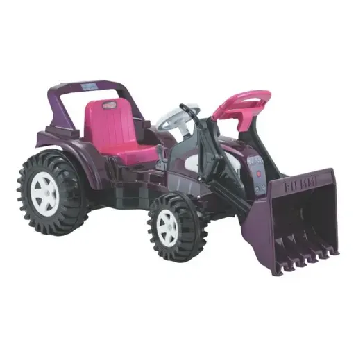 Caminhão Elétrico Infantil Biemme 12v Com Pá Rosa 35kg Som