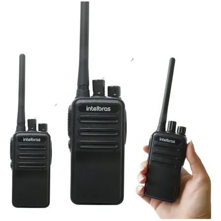 Kit C 5 Rádios Comunicador Intelbras Rc3002 G2 + 5 Fones Bandas De Freqüência Uhf Cor Preto