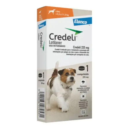 Antipulgas Credeli Cães 5,5 a 11 Kg Comprimido Carrapatos Pulgas