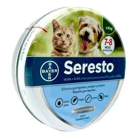 Coleira Seresto resistente a pulgas e carrapatos Cats Dogs 8k