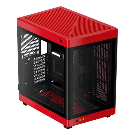 Gabinete Gamer Gamdias Neso P1 Br Preto Com Vermelho Branco Com Vermelho