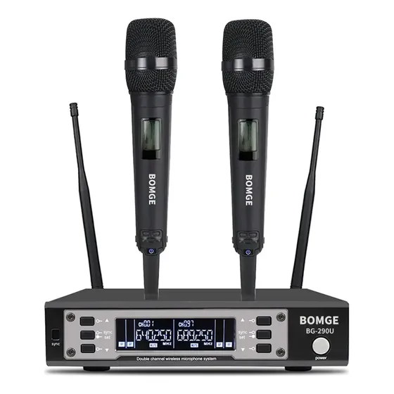Microfones Bomge 135G4 Karaoke Omnidirecional cor preto
