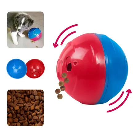 Brinquedo Bola Cães E Gatos Pet Ball Mini Pet Games Cor Azul e Vermelho