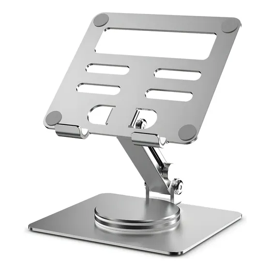 Suporte Giratório iBoa A1089 Cinza Alumínio para Tablet/iPad Mesa 360°