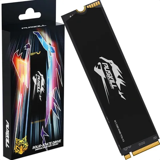 SSD Puskill M.2 NVMe 256GB PCIe 3.0x4 - Leitura 3300MB/s - Para Notebook e PC
