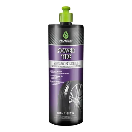 Selante Power Tire Pretinho Protelim 500ml Pro Brilho Intenso E Duradouro
