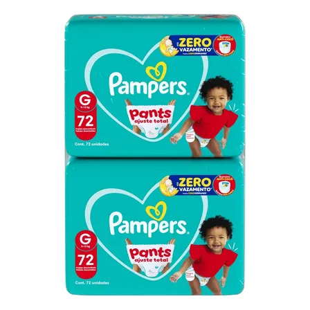Fralda Pampers Pants Ajuste Total Tamanho G 144 Unidades