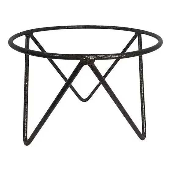 Suporte Tripé De Ferro Para Bacias De 20cm Plantas De Chão