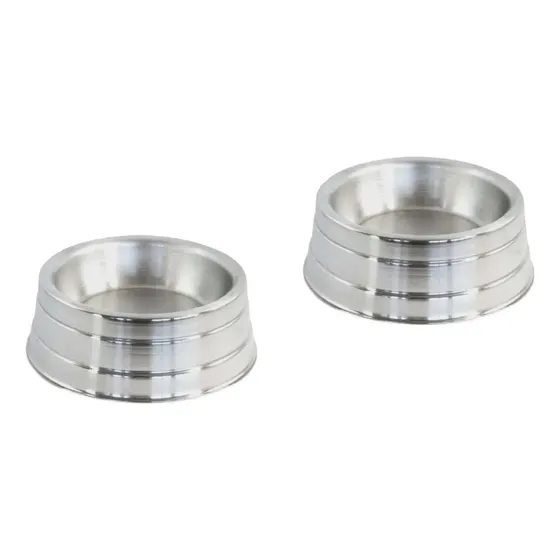 2 Potes Pesados Ração Água Ração Pequeno 750ml Cachorro Gato Cor Prateado