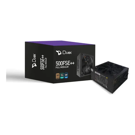Fonte ATX Duex 500W 80 Plus Bronze Modular PFC Ativo para PC Gamer