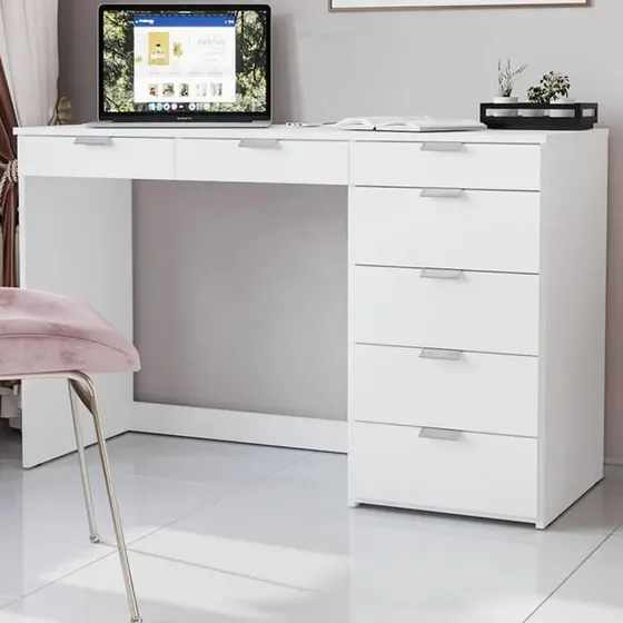 Escrivaninha Penteadeira 120cm 7 Gavetas Columbus Yescasa Wt